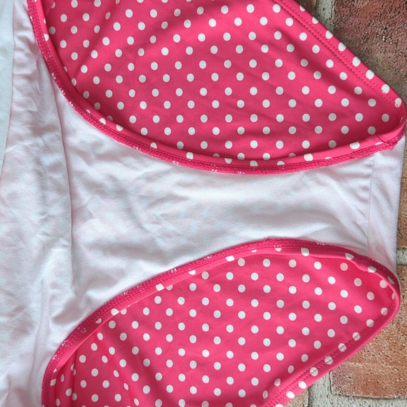 Old Navy One Piece Bathing Suit Women's‎ size Large Halter Top Barbie Polka Dots - Picture 12 of 15